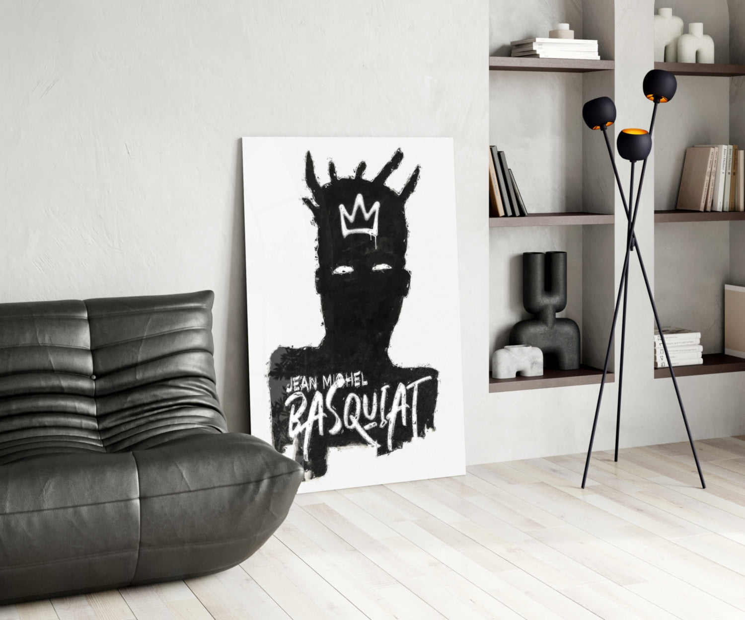Style of Jean-Michel Basquiat Glass Wall Art || Designer Collection