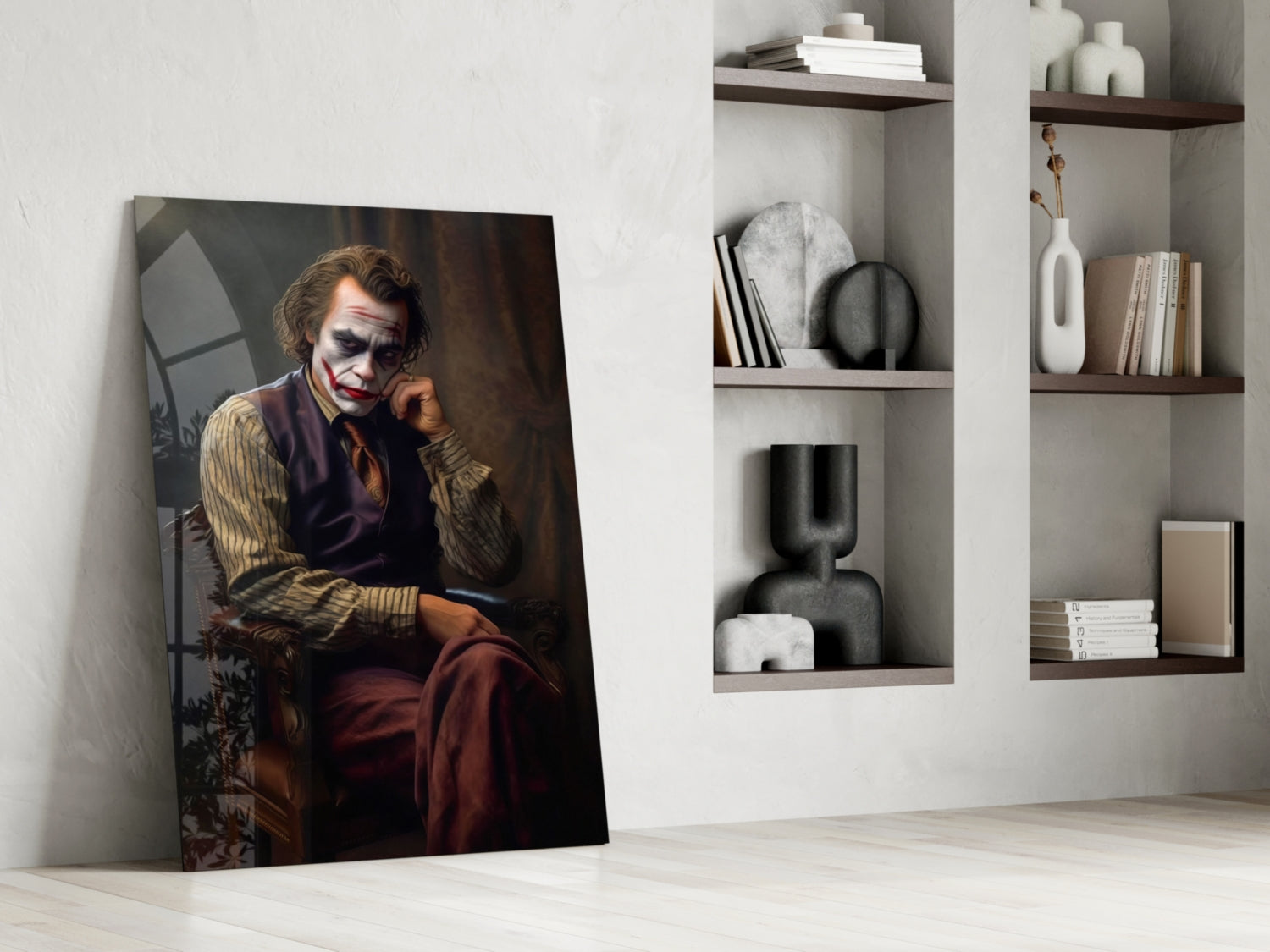 Joker the Thinker Glass Wall Art || Designer Collection