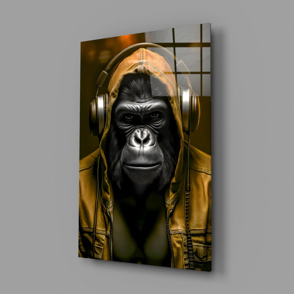 Rebellios Ape  Glass Wall Art || Designer Collection