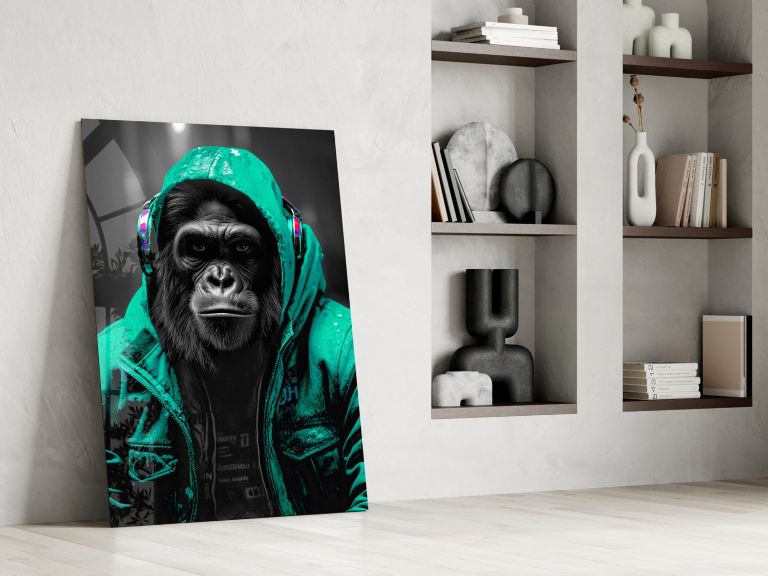 Rebellios Ape  Glass Wall Art || Designer Collection