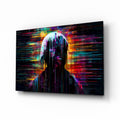 Shadow of Color Sticks Glass Wall Art || Designer Collection