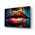 Lips Glass Wall Art || Designer Collection