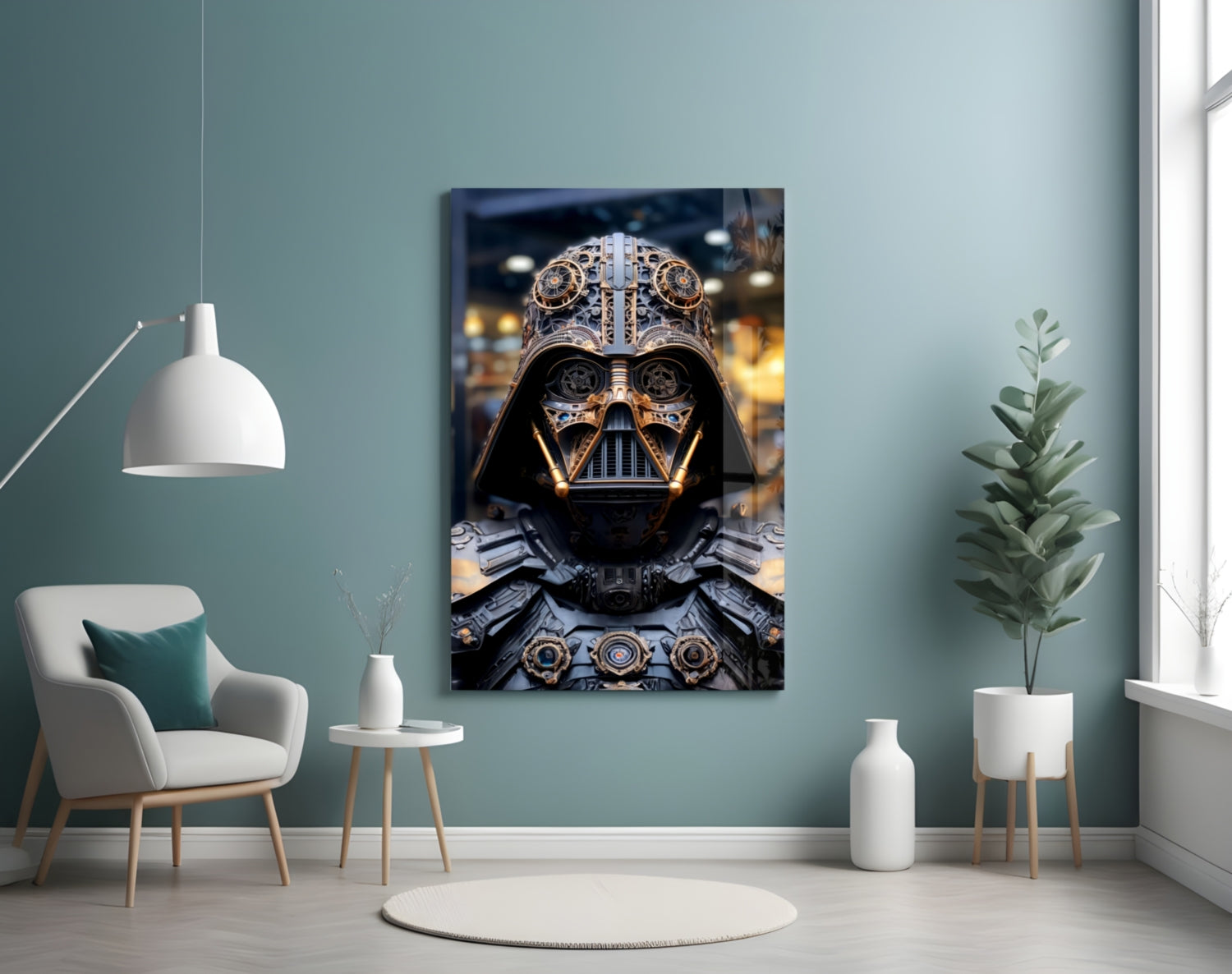 Darth Vader Glass Wall Art || Designer Collection