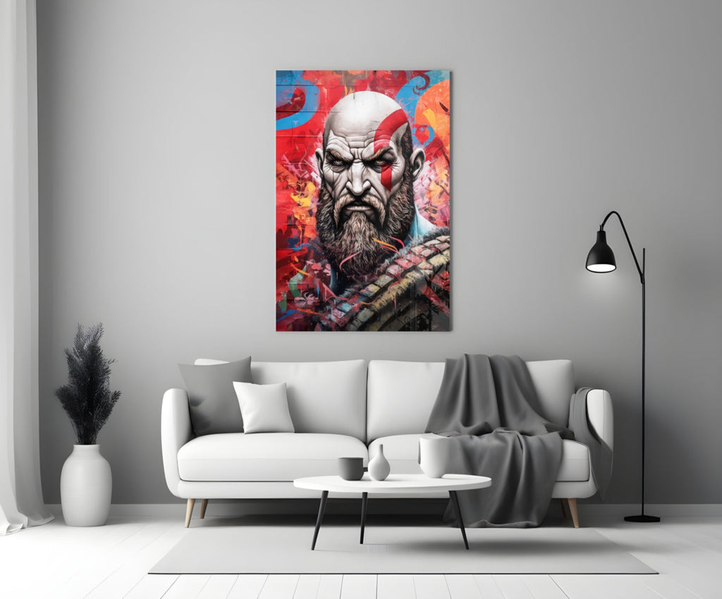 Kratos Glass Wall Art || Designer Collection
