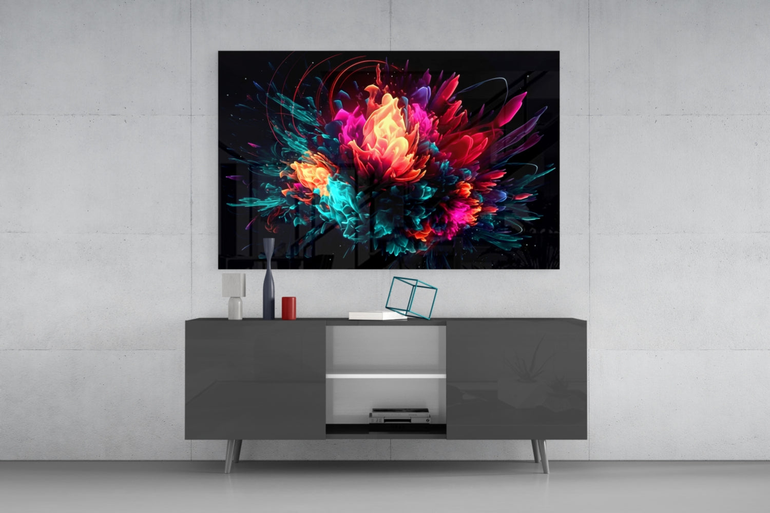 Color Explosion Glass Wall Art || Designer Collection