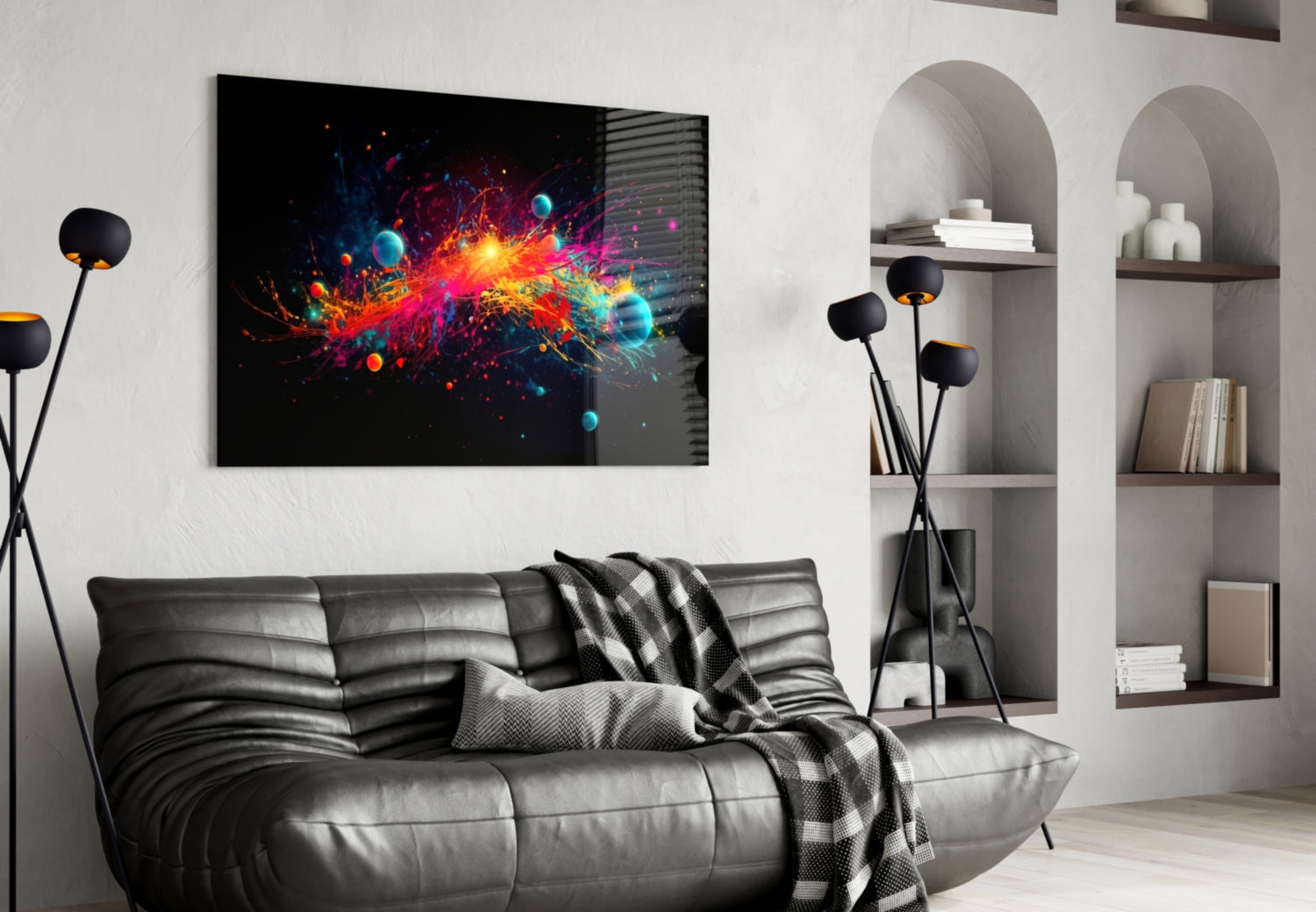 Colors of Space Glass Wall Art || Designer Collection