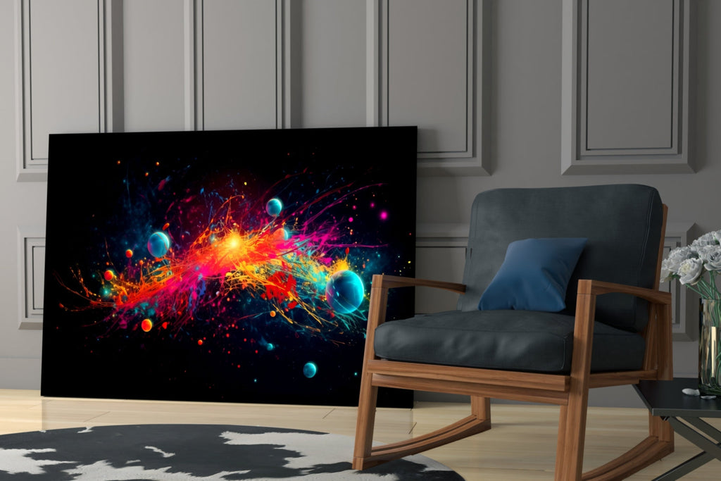 Colors of Space Glass Wall Art || Designer Collection