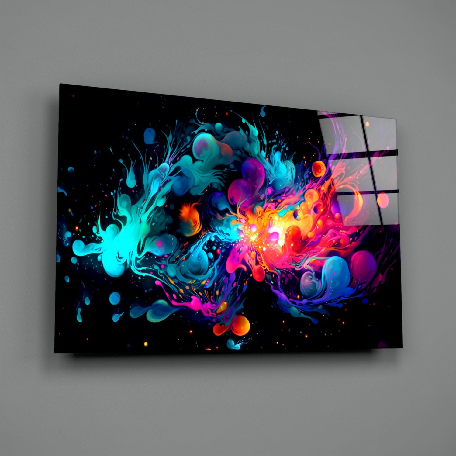 Colors of Space Glass Wall Art || Designer Collection