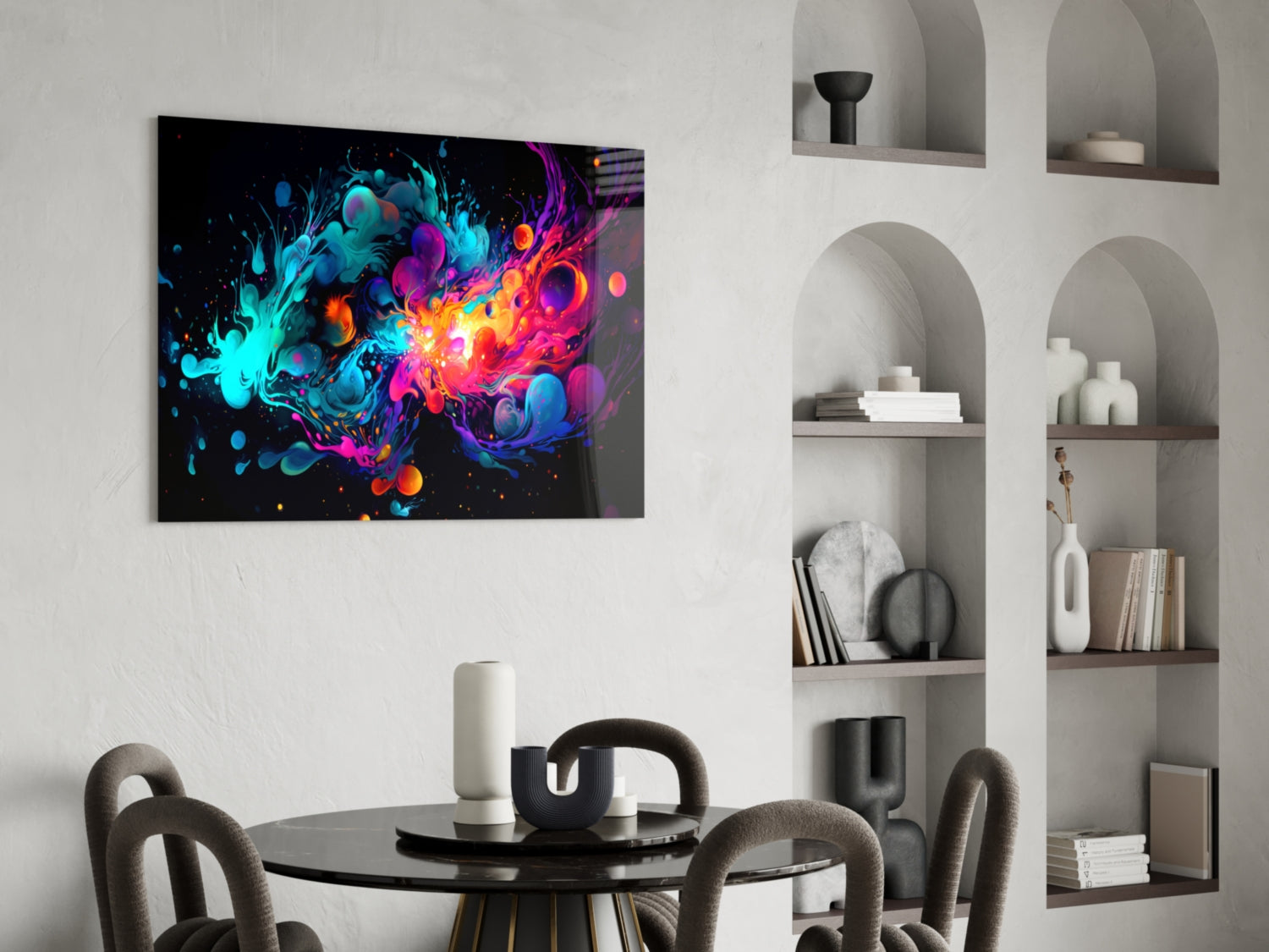Colors of Space Glass Wall Art || Designer Collection