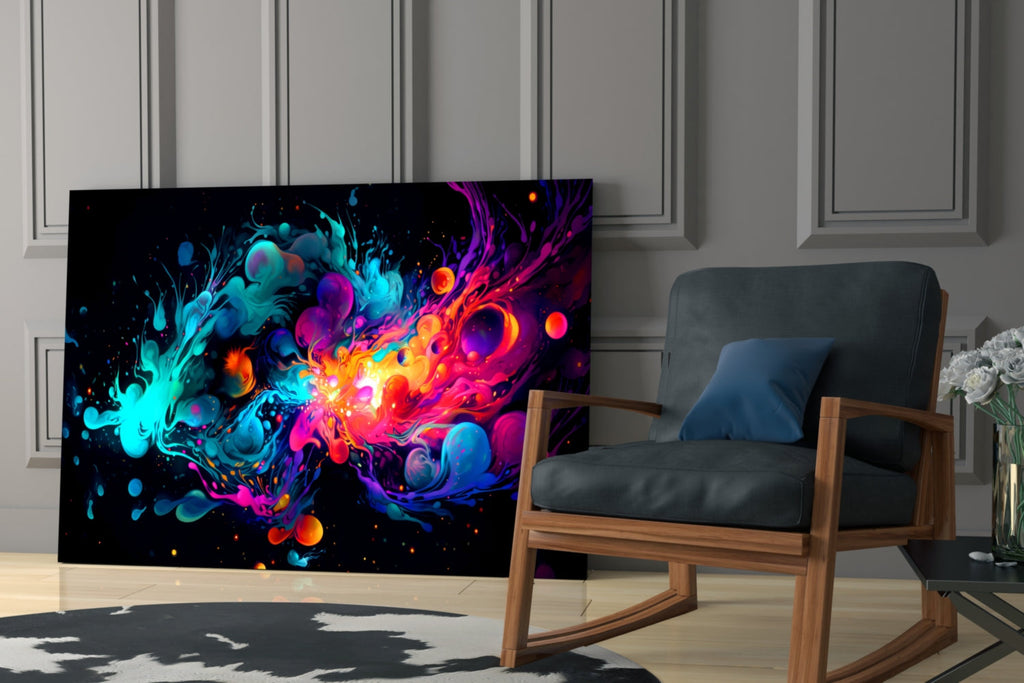 Colors of Space Glass Wall Art || Designer Collection