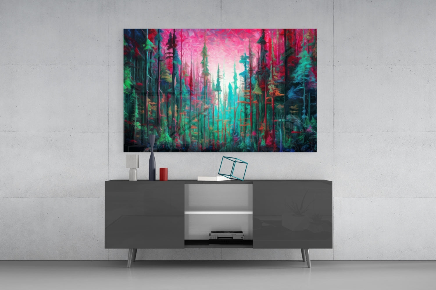 Forest of Colors Glass Wall Art || Designer Collection