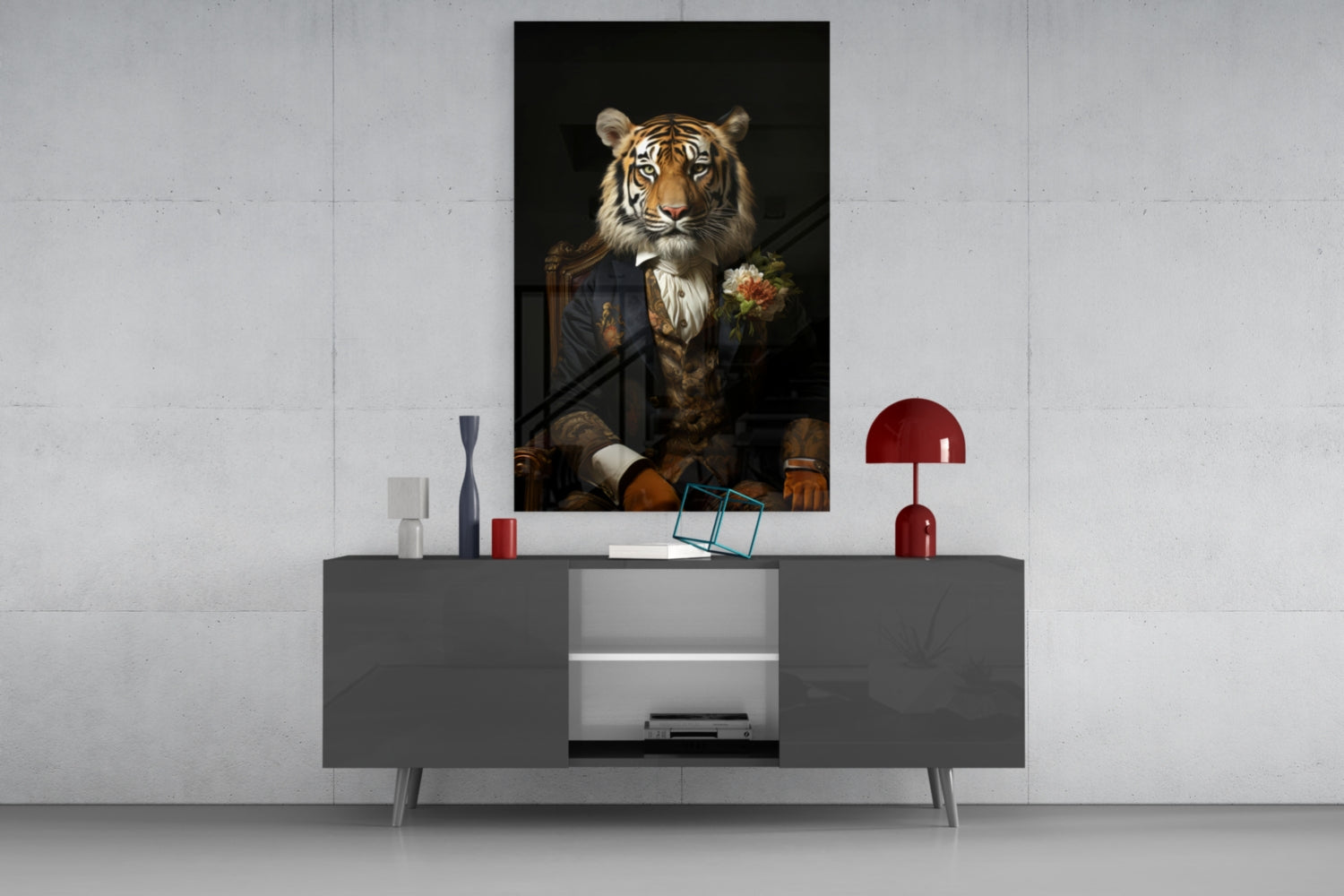 Gentleman Glass Wall Art|| Designer's Collection