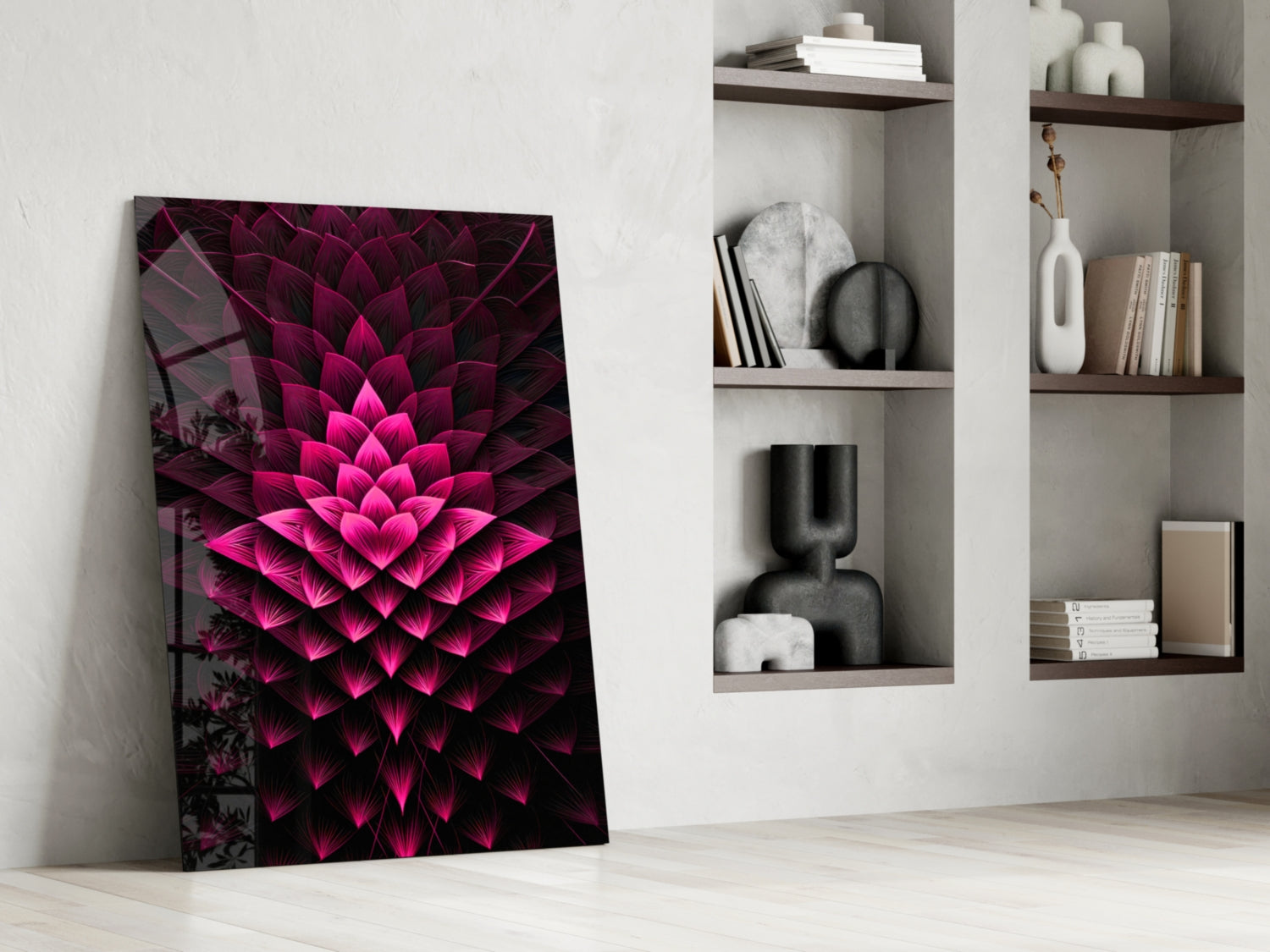 Flower of Luck Glass Wall Art|| Designer's Collection