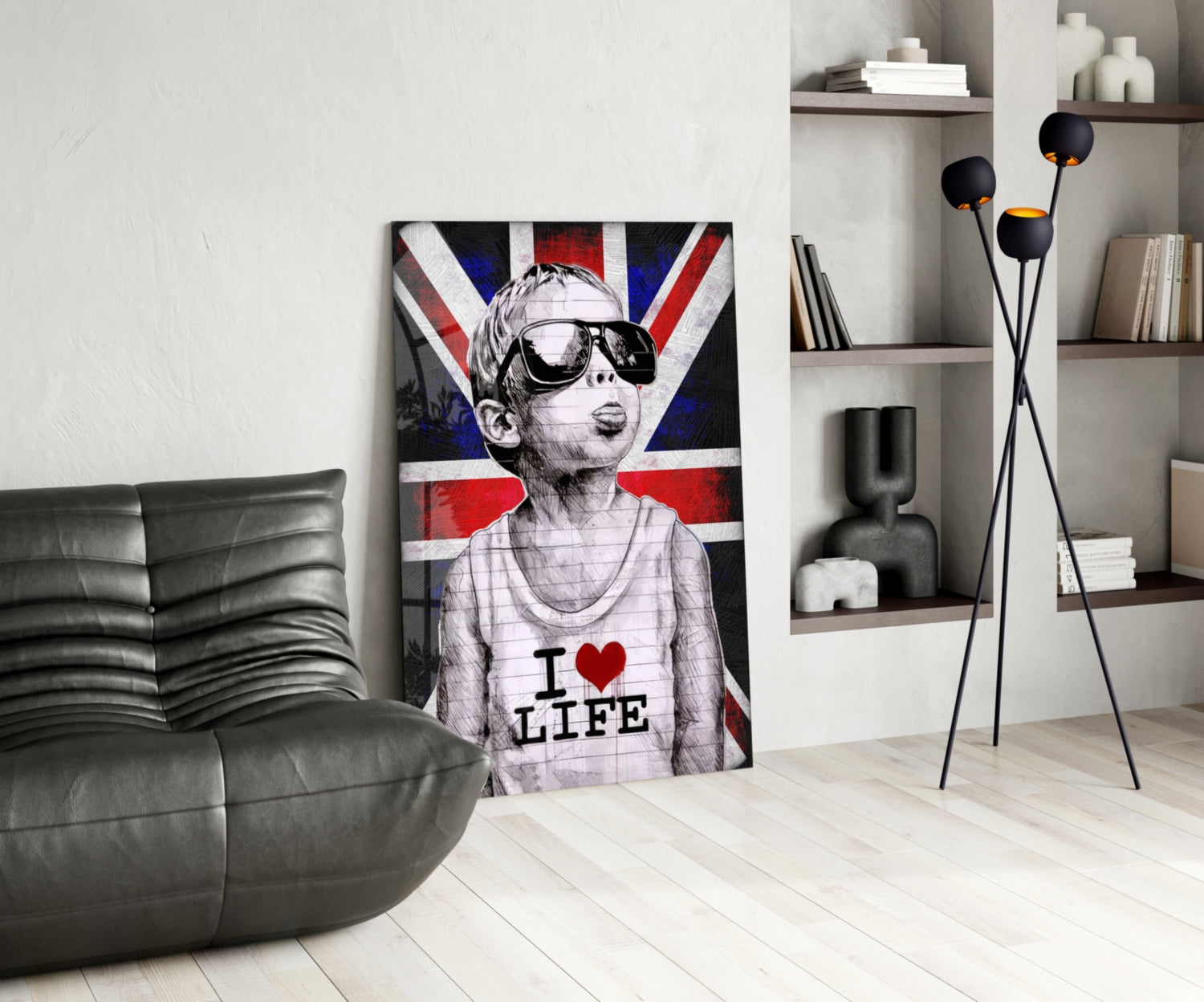 I Love Life Glass Wall Art || Designer Collection