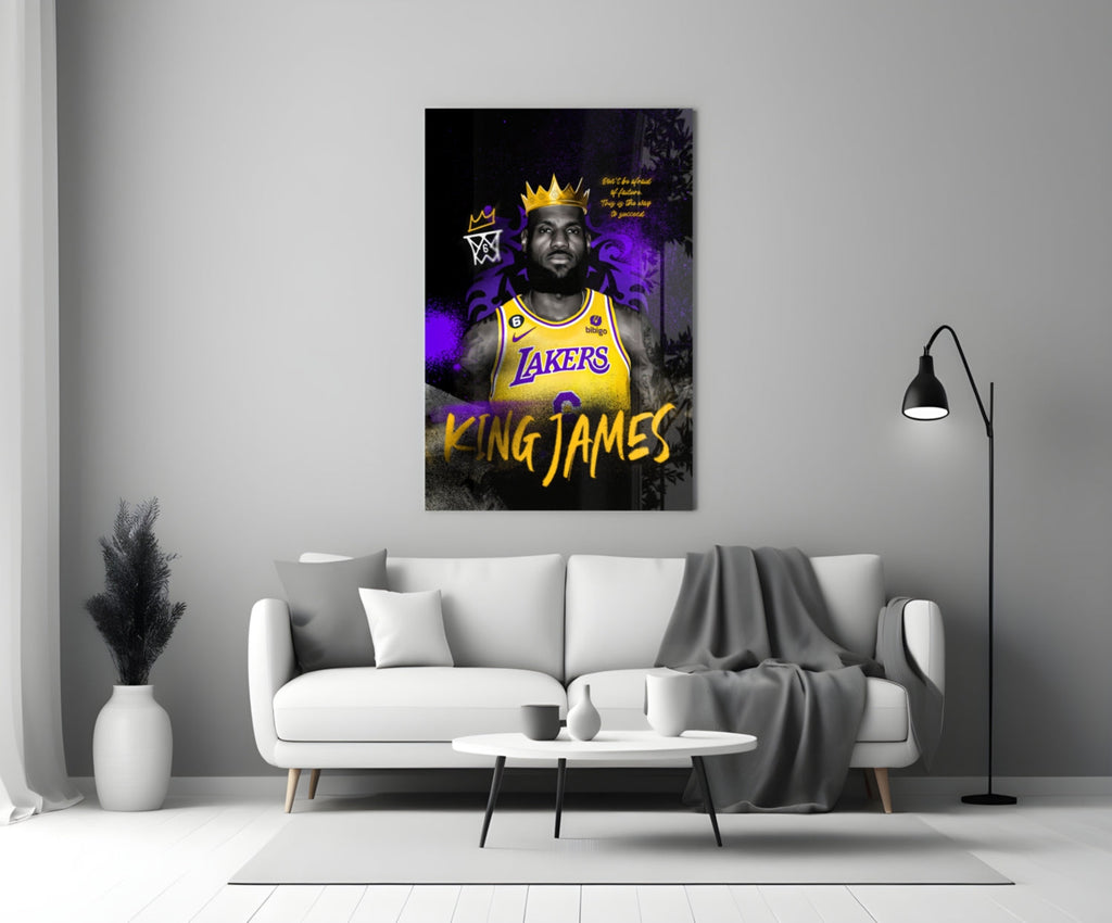 King James Glass Wall Art || Designer Collection