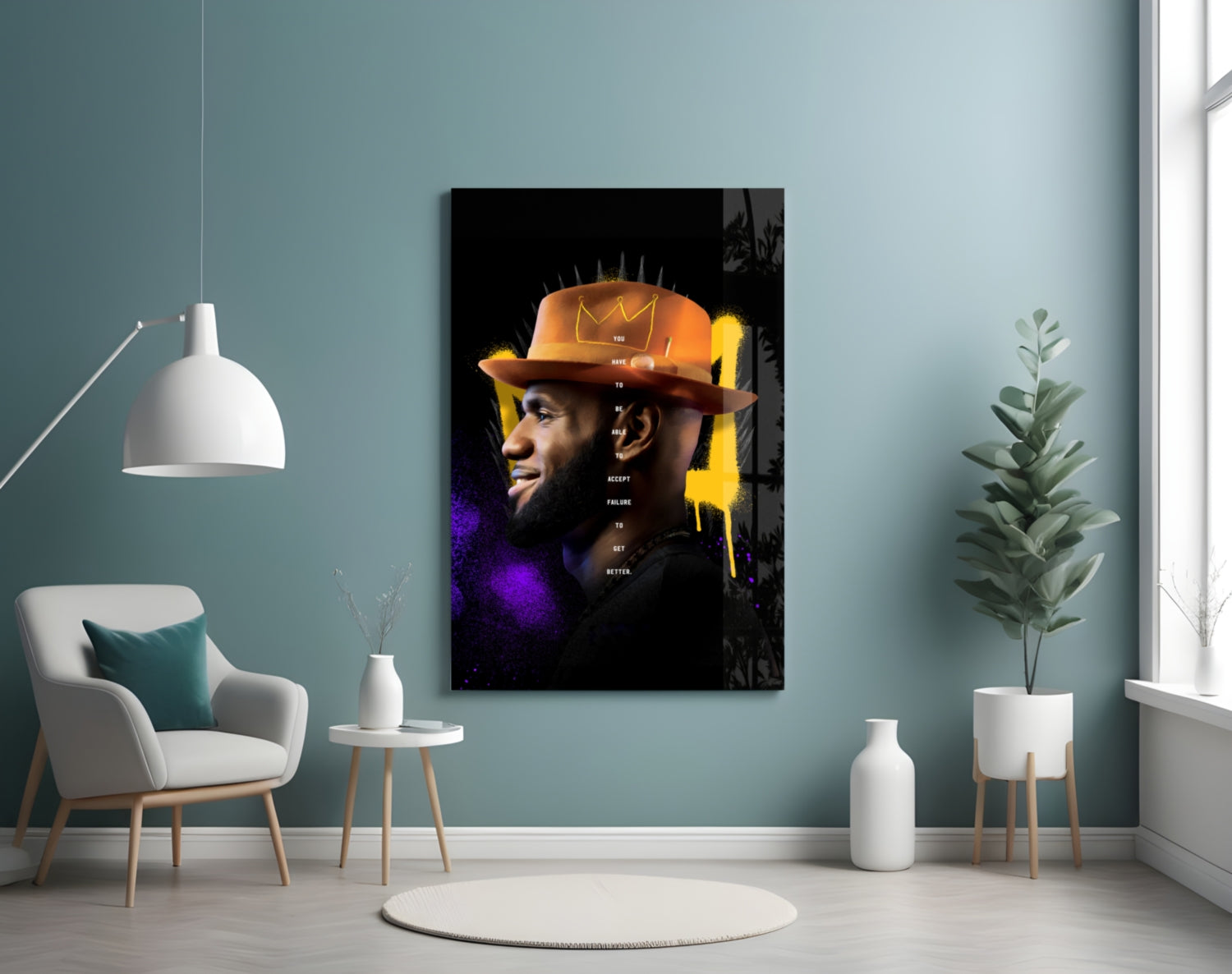 King James Glass Wall Art || Designer Collection