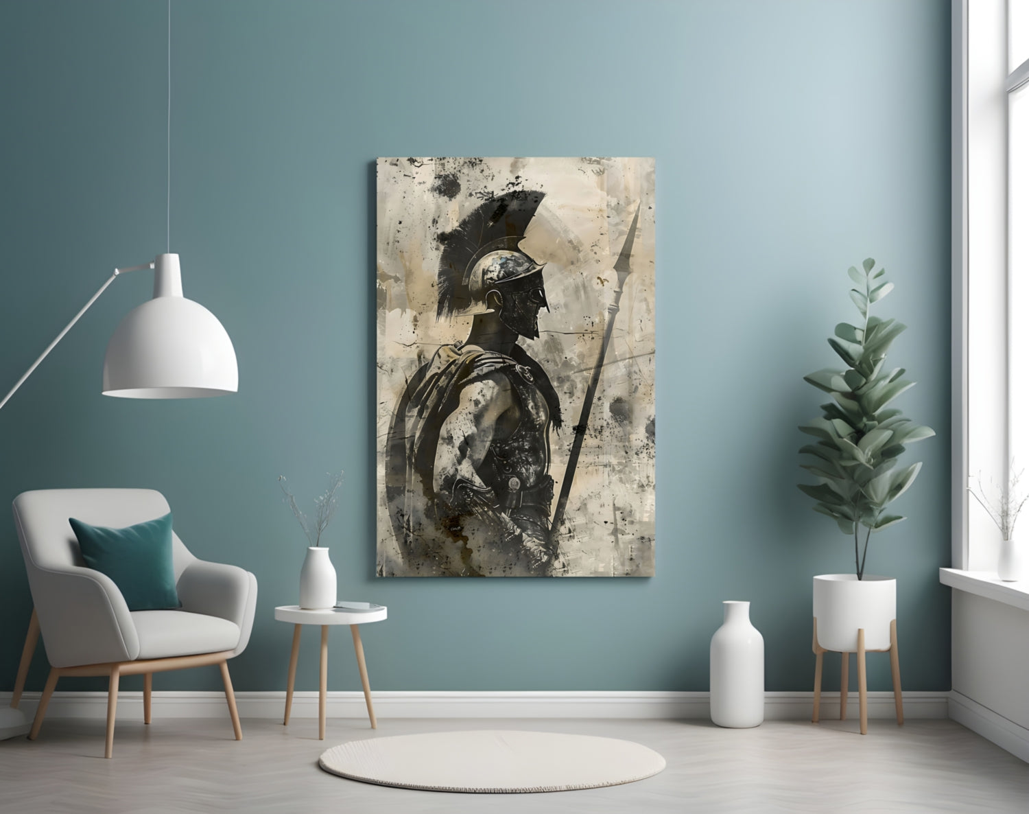 Gladiator Glass Wall Art || Designer Collection