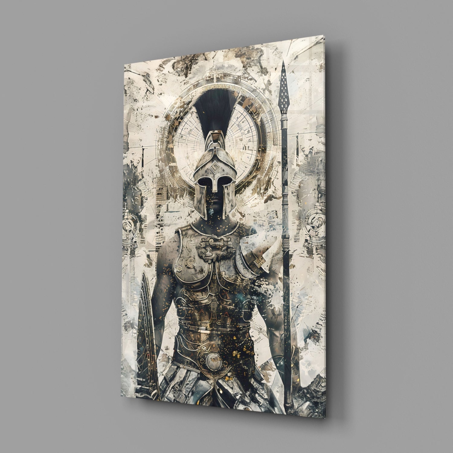 Gladiator Glass Wall Art || Designer Collection