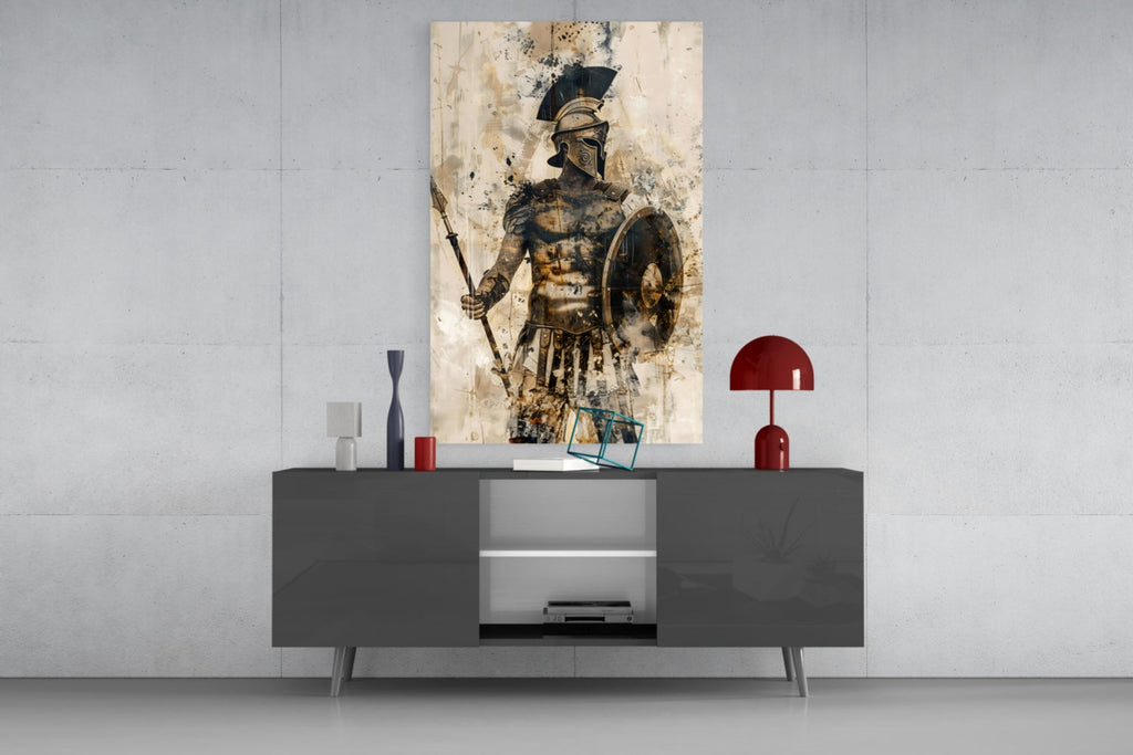 Gladiator Glass Wall Art || Designer Collection