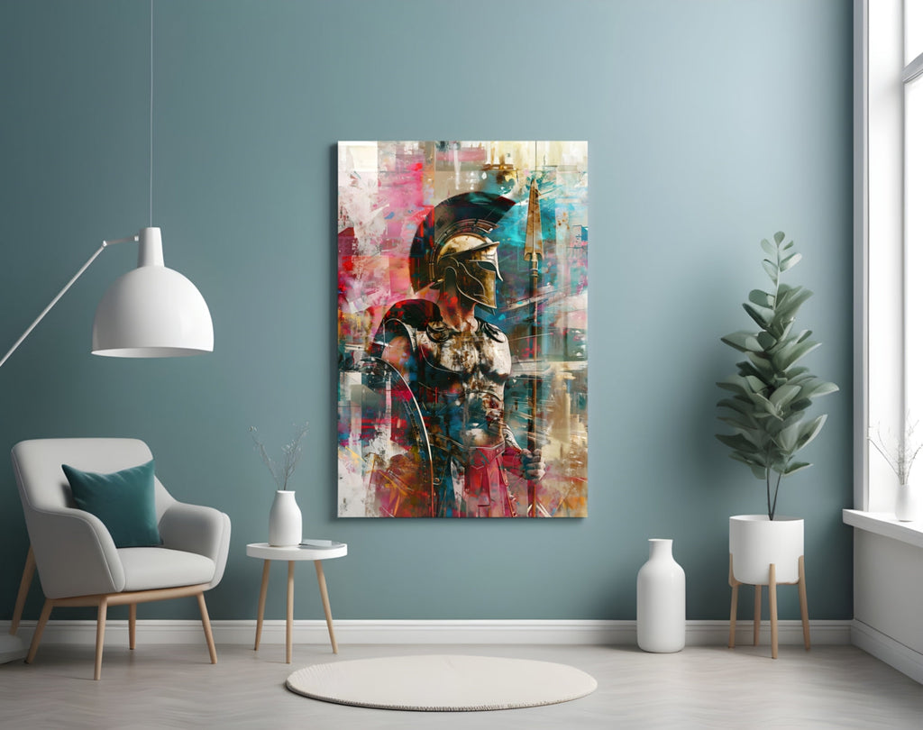Gladiator Glass Wall Art || Designer Collection