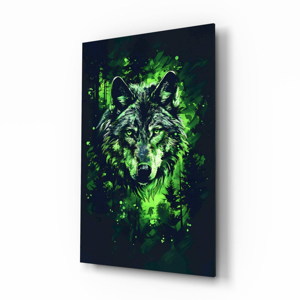 Wolf Glass Wall Art || Designer Collection