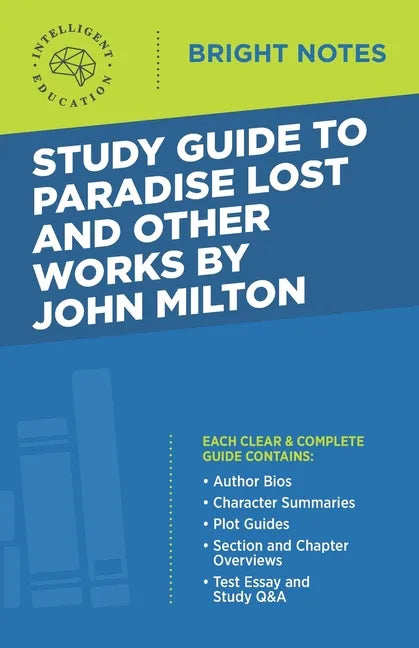 Study Guide to Paradise Lost and Other Works by John Milton - Paperback