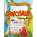 Dinosaur Coloring Book For Kids 3-8: Fun Activity & Jumbo Coloring Book - Paperback