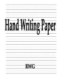 Hand Writing Paper: 50 Pages 8.5" X 11" - Paperback