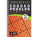 Large Print Sudoku Puzzles Orange - Spiral