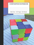 Puzzle Cube Notebook: Composition Wide Ruled Notebook, 200 Pages / 100 Sheets - Paperback