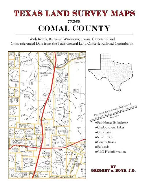 Texas Land Survey Maps for Comal County - Paperback