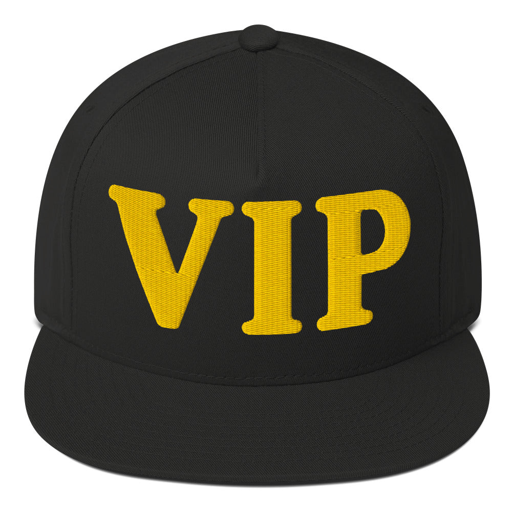 VIP Embroidered Flat Bill Cap