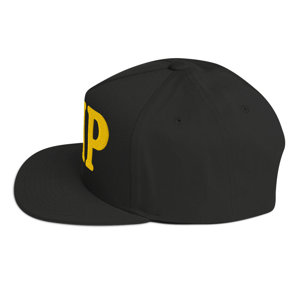 VIP Embroidered Flat Bill Cap