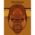 Monkeys Coloring Book for Grown-Ups 1 - Paperback