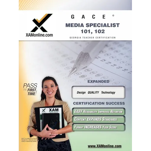 Gace Media Specialist 101, 102 Teacher Certification Test Prep Study Guide - Paperback
