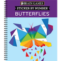 Brain Games - Sticker by Number: Butterflies (14 Images to Sticker) - Spiral