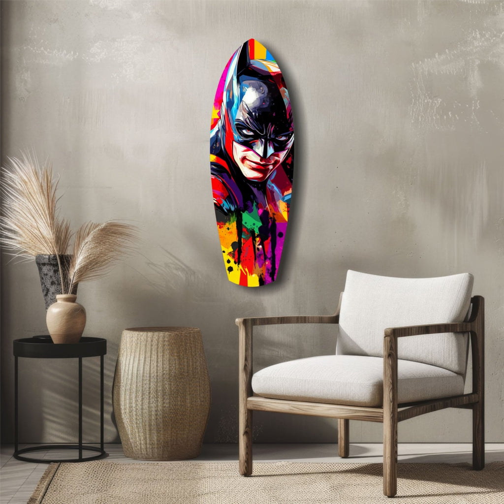 Shadowed Vigilante Glass Wall Art