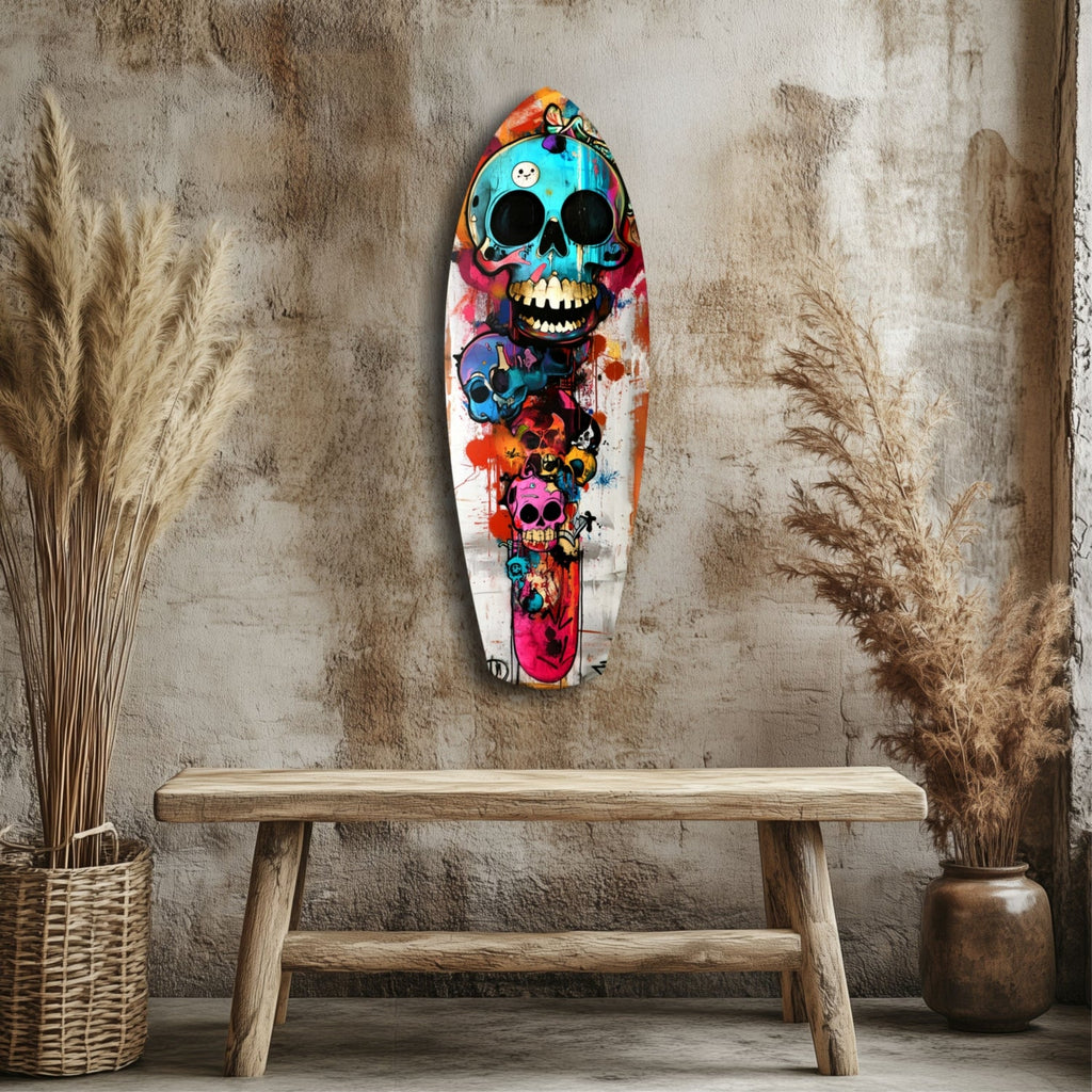 Street Soul Graffiti Skulls Glass Wall Art
