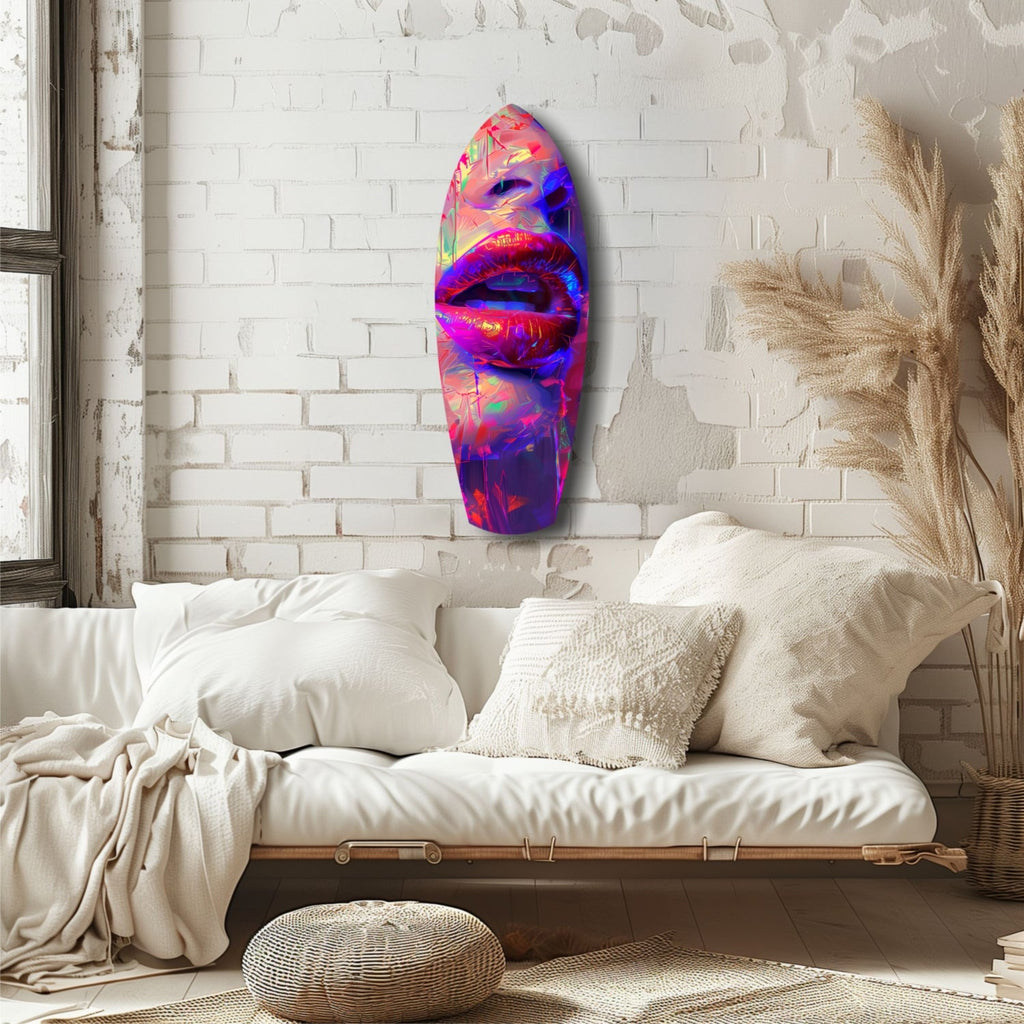 Colorful Lips V17 Glass Wall Art