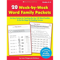 20 Week by Week Word Family Packets - Paperback