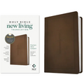NLT Premium Value Compact Bible, Filament Enabled (Leatherlike, Dark Brown Framed Cross) - Imitation Leather