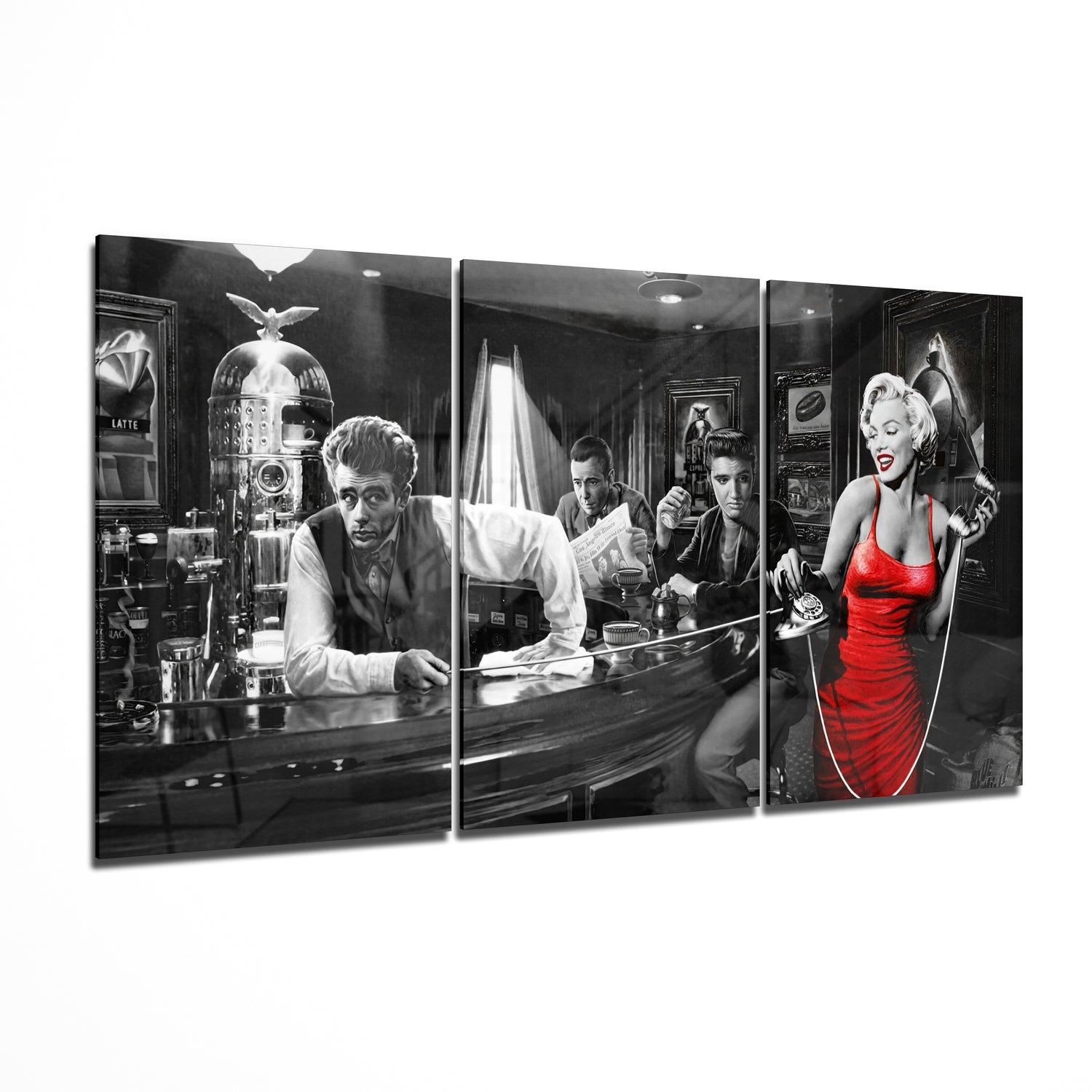 Marilyn Monroe at the Bar Mega Glass Wall Art