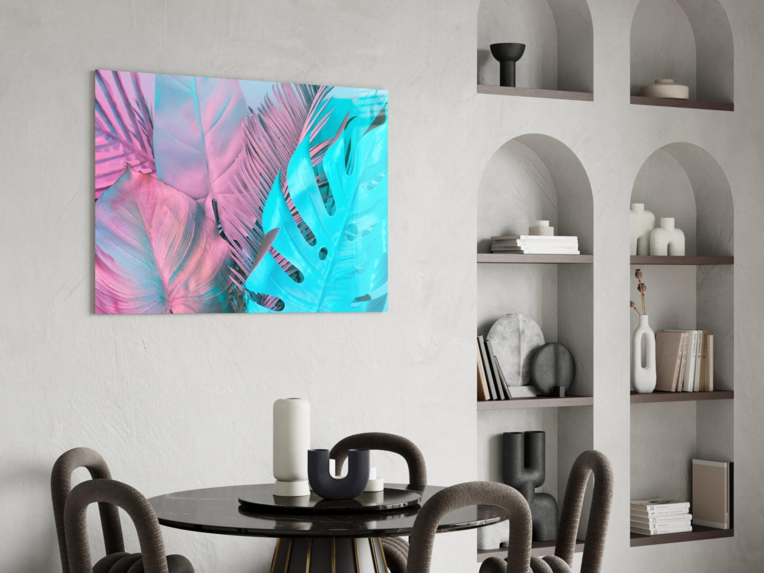 Tropical Leaf Glass Wall Art