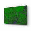 Green Abstract Pattern Glass Wall Art