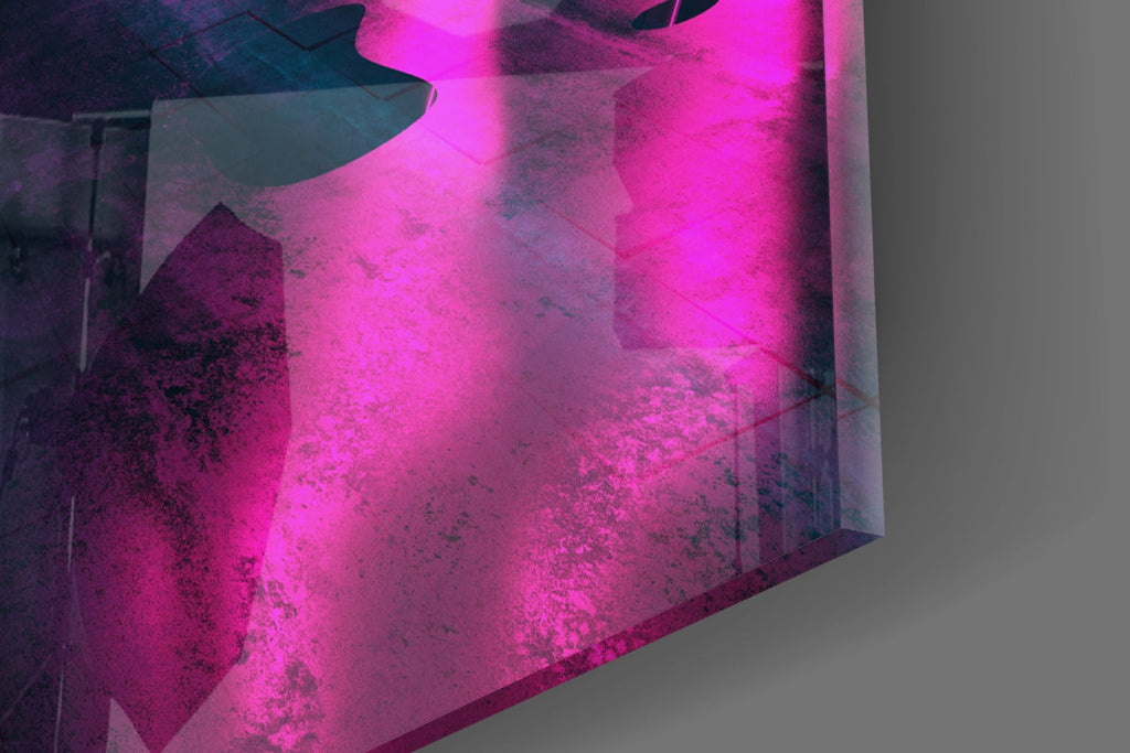 Neon Lights Glass Wall Art