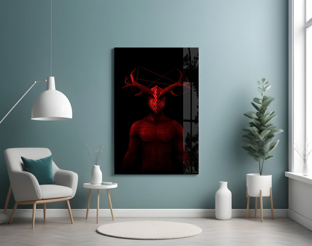 Donnie Red Glass Wall Art