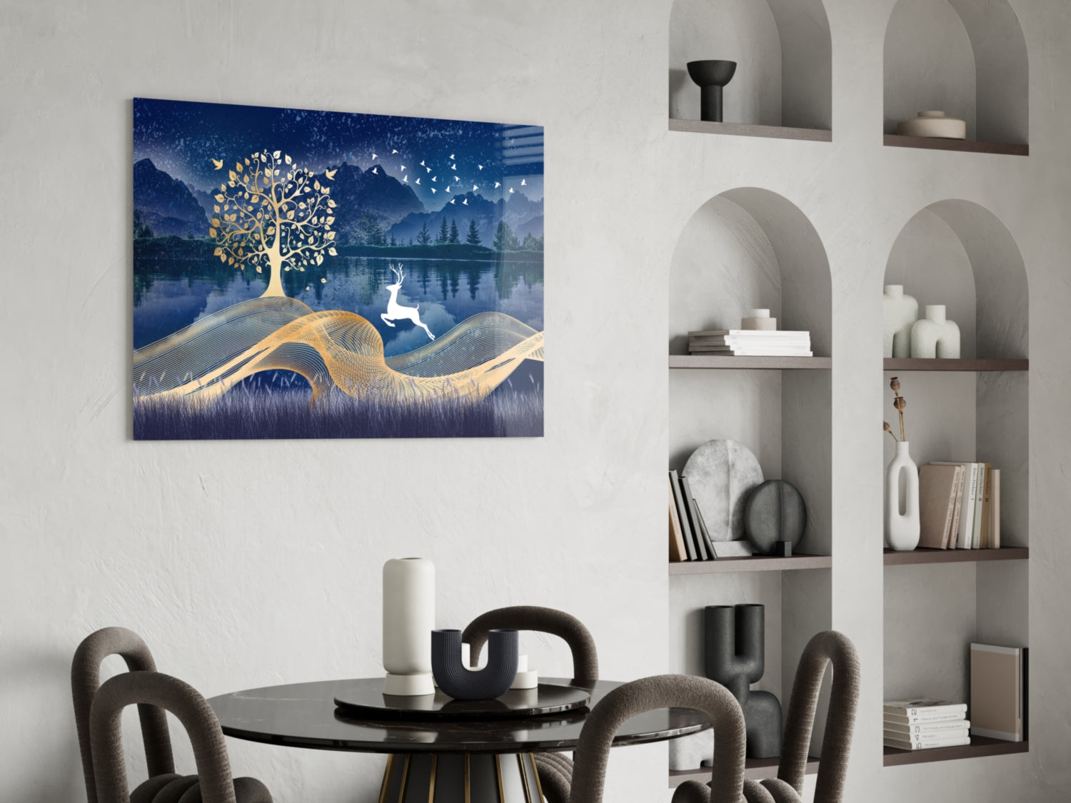 Magic Deer Glass Wall Art