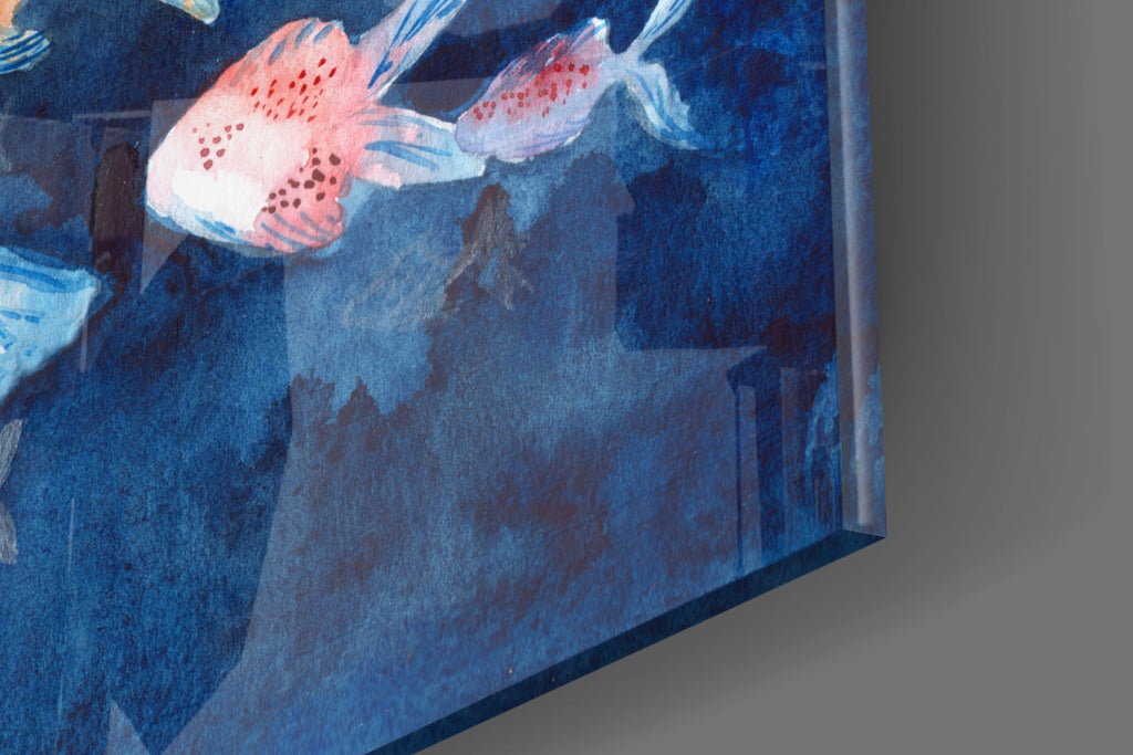 Illustration Fish Glass Wall Art