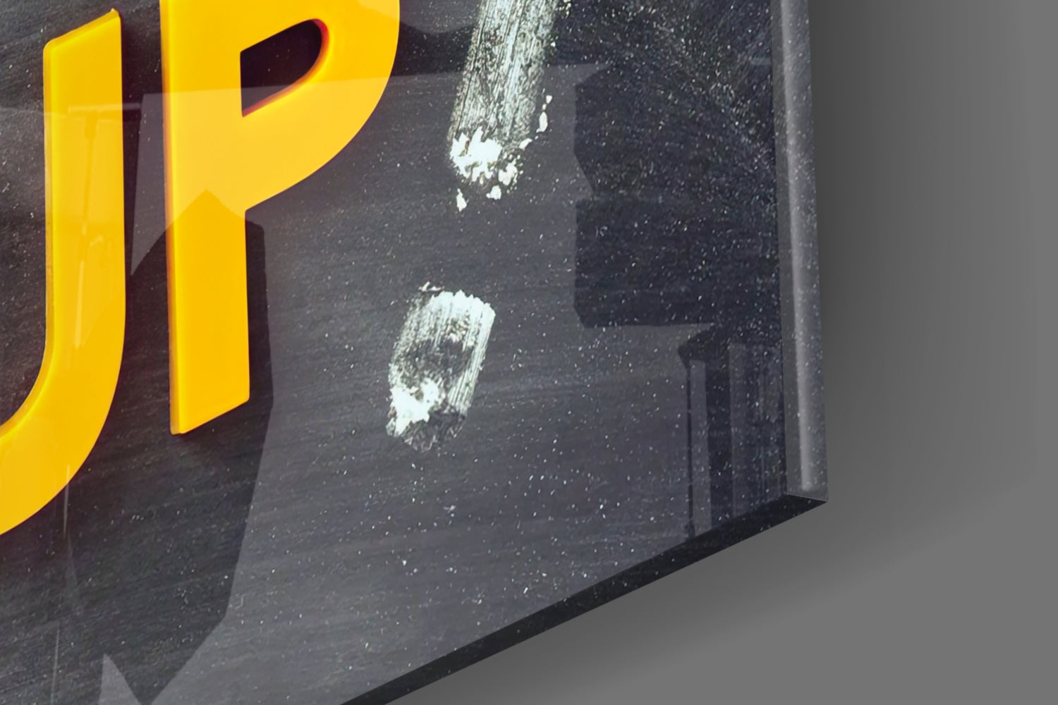 Don't Give Up Glass Wall Art