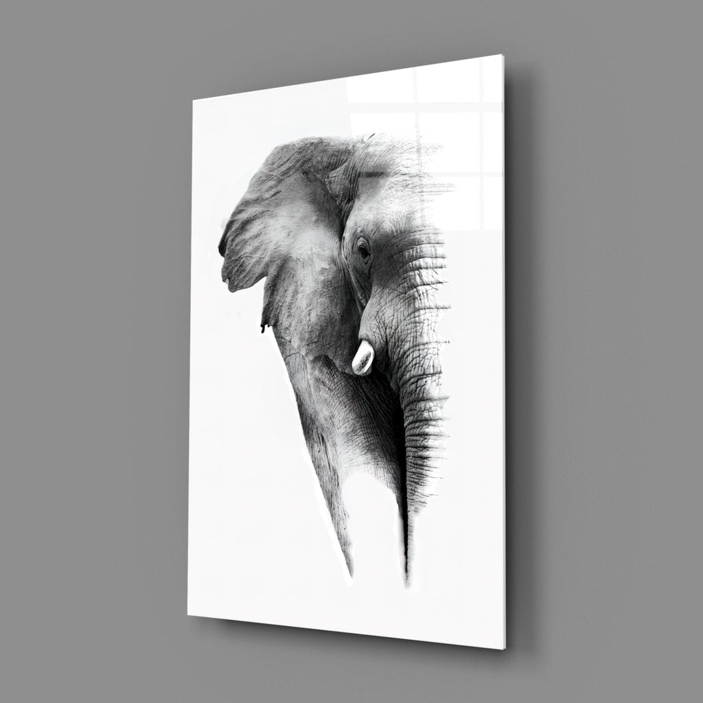 Elephant Glass Wall Art